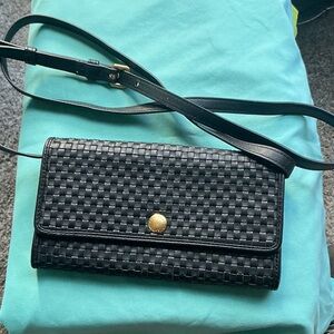 Cole Haan Black Woven Crossbody Bag